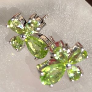 Pangea Mines Peridot Cross Earrings MSRP $379